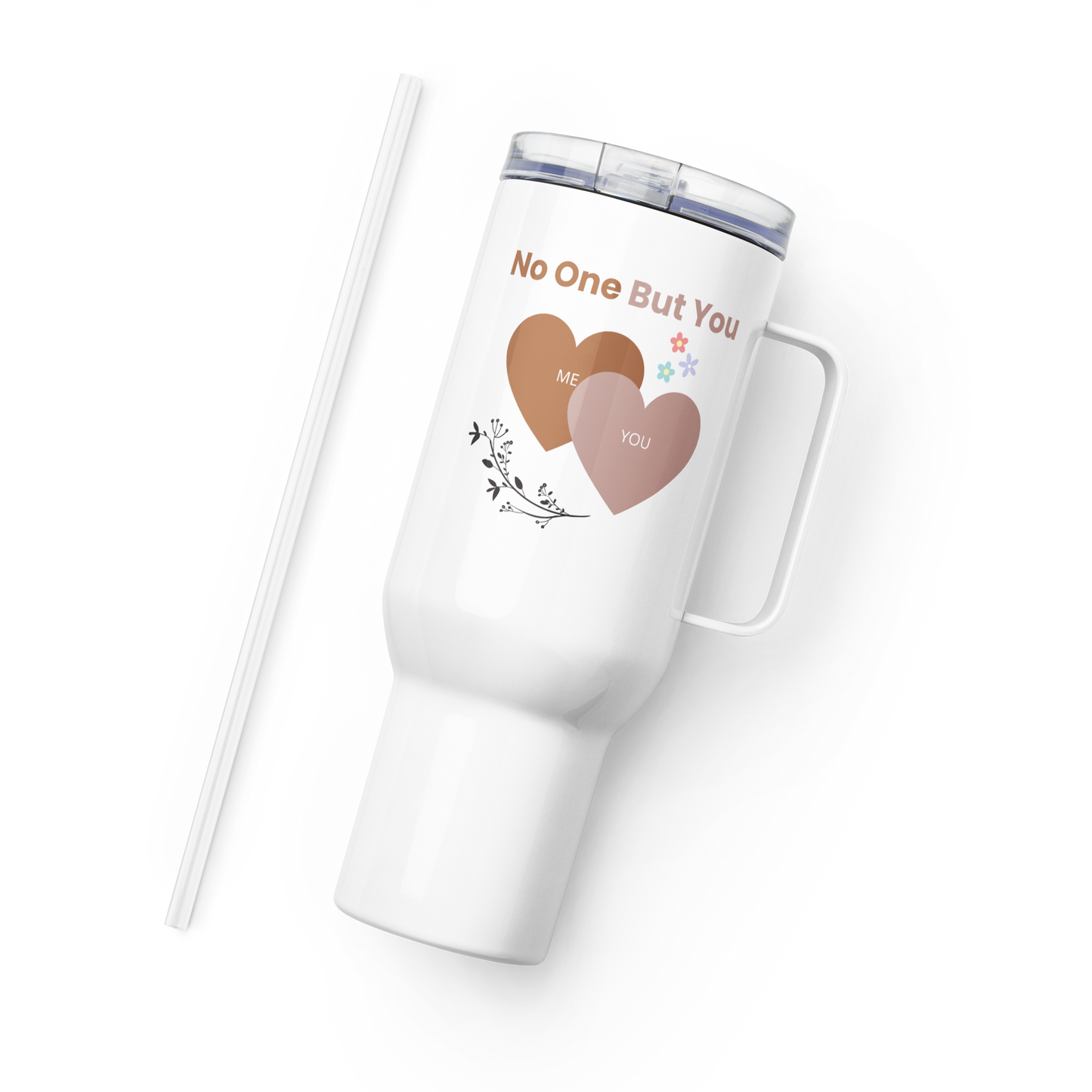 No One But You - Travel mug with a handle - 2 Hearts