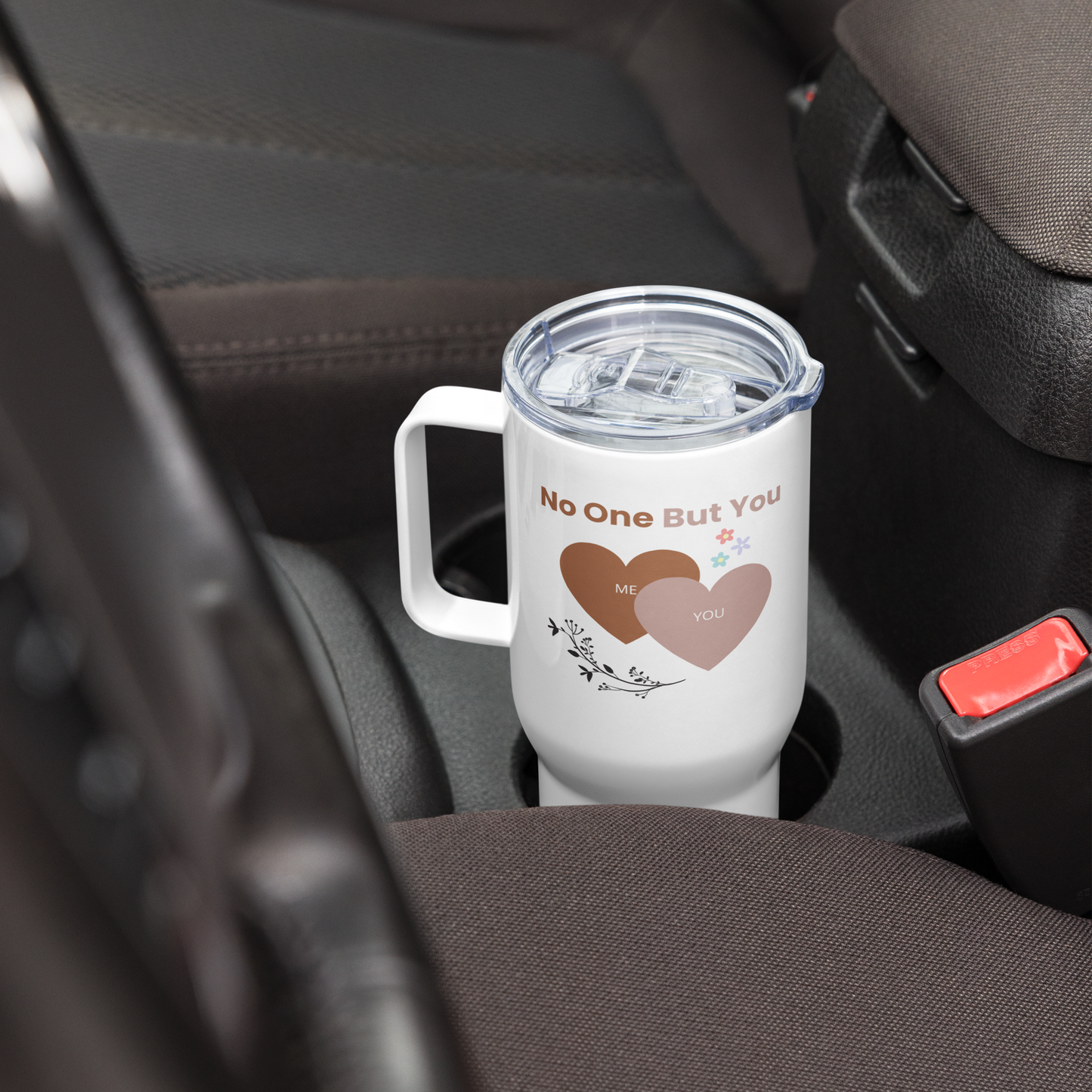 No One But You - Travel mug with a handle - 2 Hearts