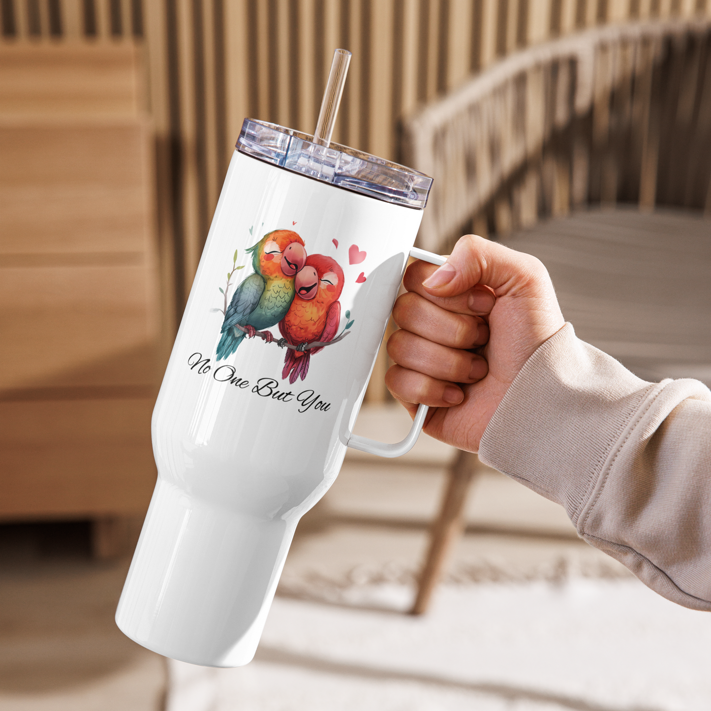 No One But You - Travel mug with a handle - Parrots